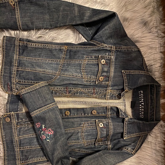 Point Zero Floral Print Jean Jacket - Picture 2 of 4